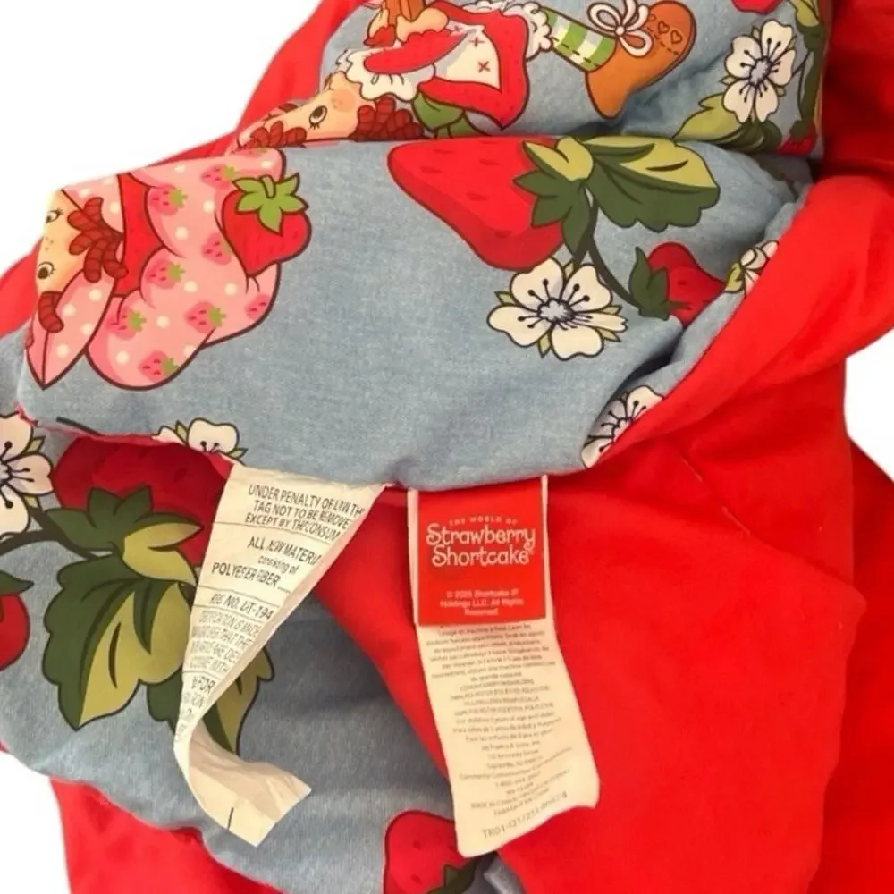 STRAWBERRY SHORTCAKE Reversible Kids Comforter Jay Franco Red & Blue TWIN